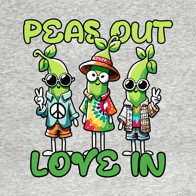 Peas out love in Hippie Pea Peace Design by DoodleDashDesigns